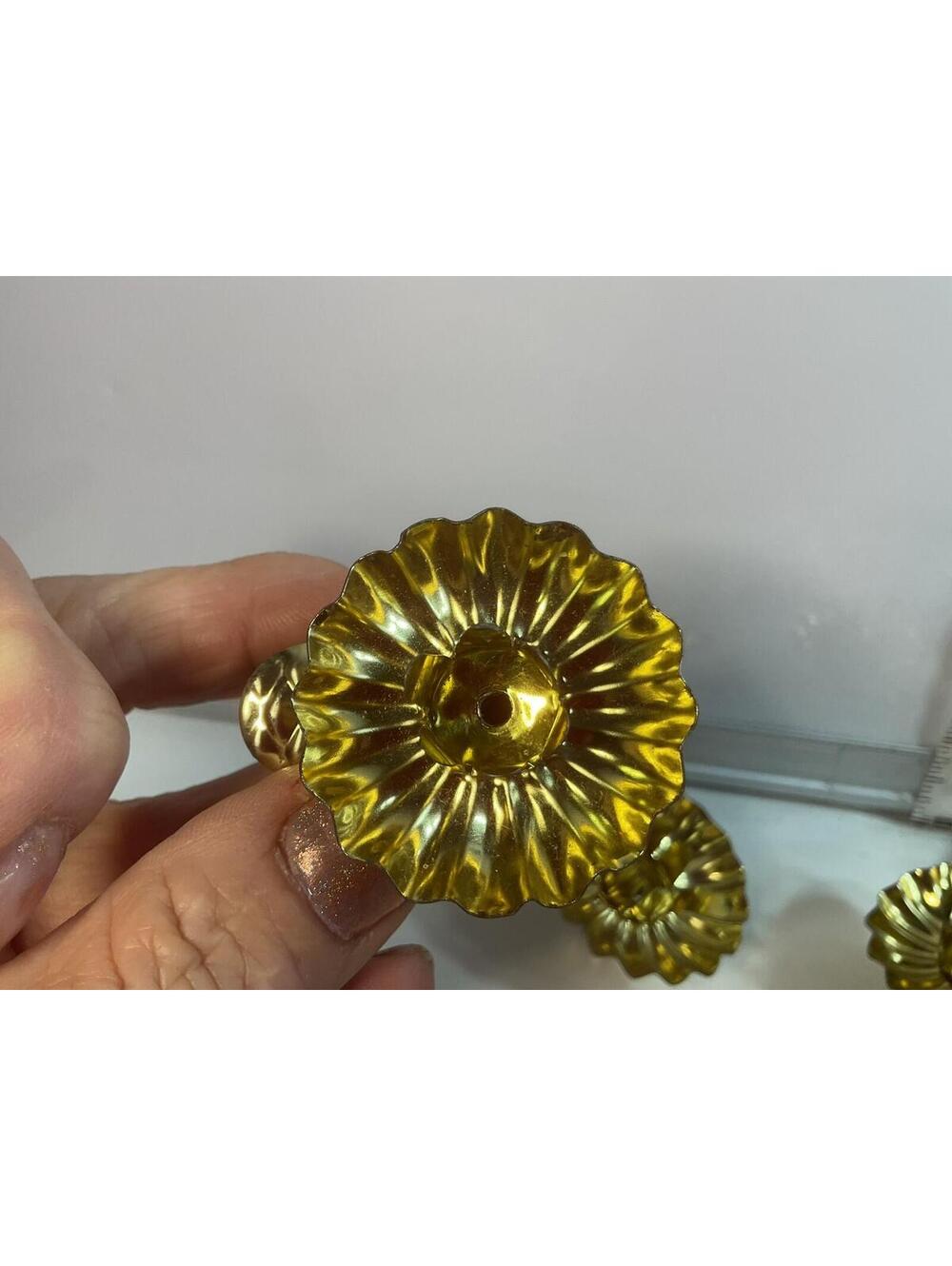 6 Vintage Gold Metal Clip On Candle Holders - Picture 3 of 6
